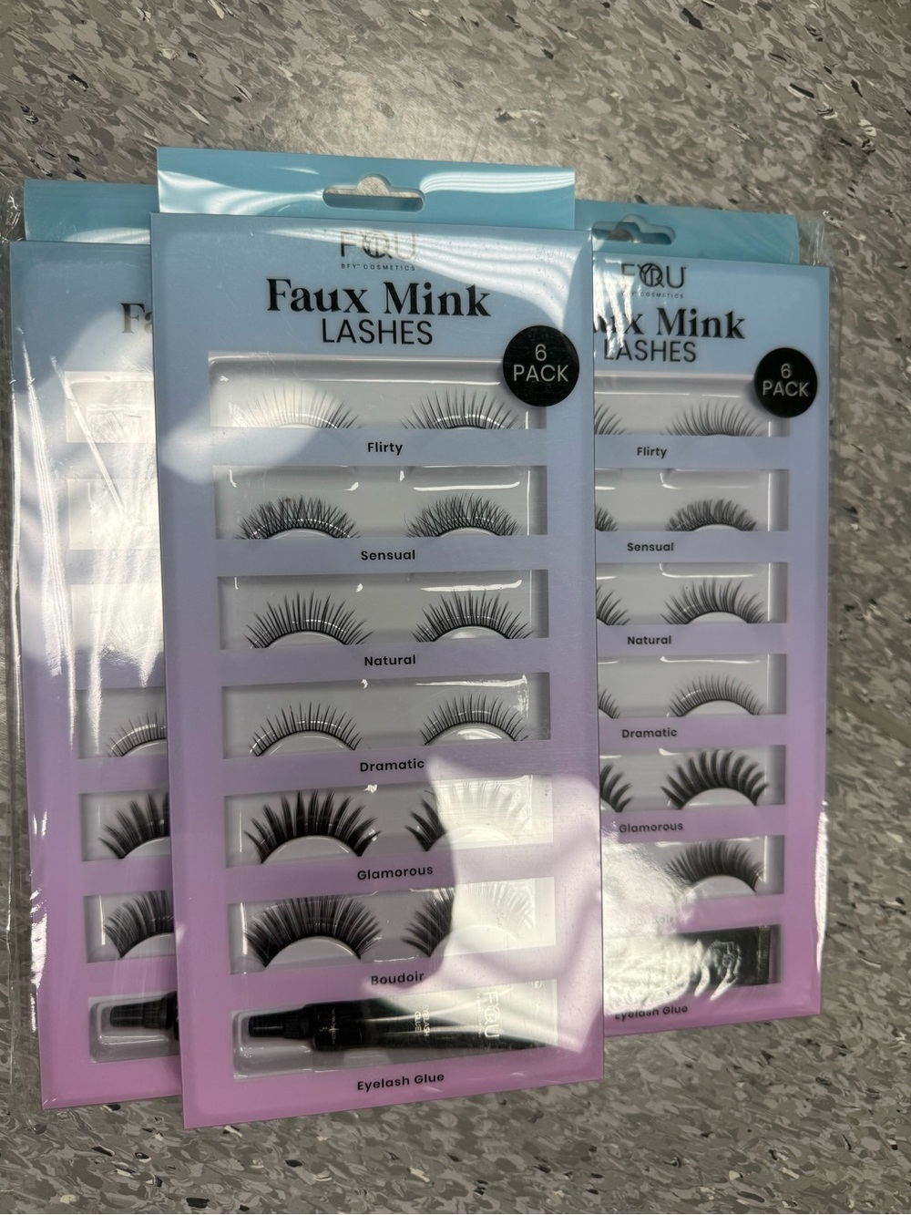 Faux Mink Lashes - 6 pack. FIVE BOXES!! Equals 30 pairs of lashes